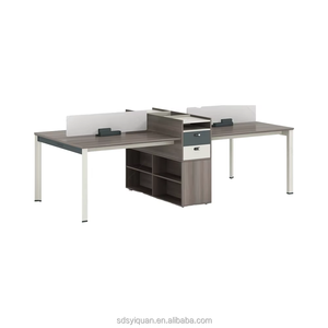 Escritorio de ordenador de madera ejecutivo moderno para 2 mesas de oficina Diseño de cubículo para el hogar o la escuela Espacio DE TRABAJO Muebles elegantes - Product Image 6