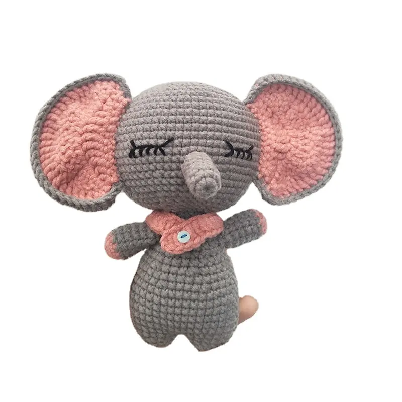 2021 nuovo Design peluche elefante per ragazza ragazzo bambino peluche peluche uncinetto grande elefante stile Amigurumi