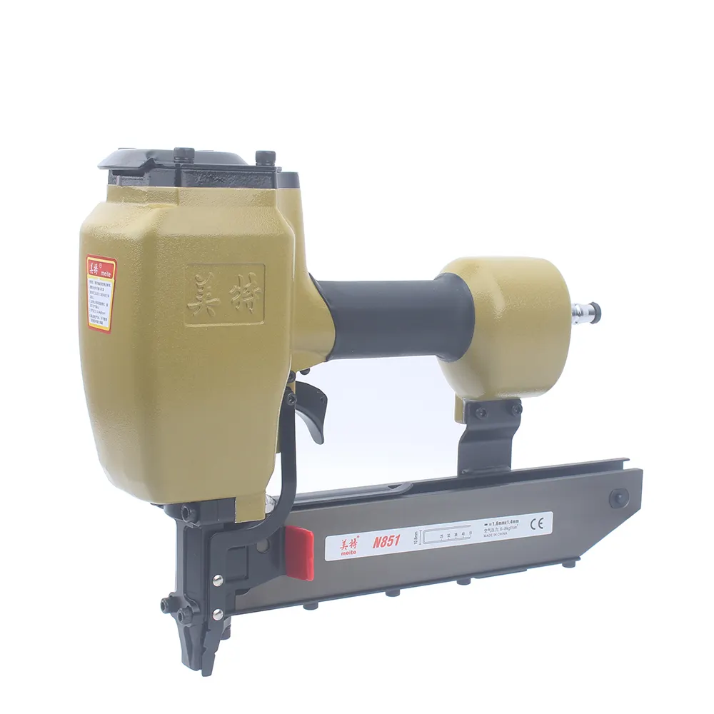 N851 Air Naier 16GA tugas berat, Stapler pneumatik, alat kerja kayu untuk furnitur 51mm tipe U 16GA