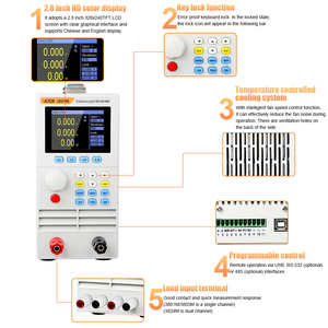 VICTOR 3801M programmier bare elektronische Gleichstrom last Leistung 400W Ein kanal 13 Modi Eingangs spannung 0-150V Eingangs strom 0-40A - Product Image 4