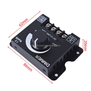 LED striscia di luce Dimmer 12v 24 v30a Dimmer Controller Led striscia di luce Pwm dimmerazione rotante interruttore Dimmer rotante per luci a Led - Product Image 6