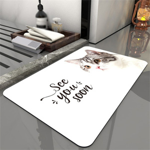 图案印花超吸水浴室垫快干防滑卡通硅藻泥浴垫 - Product Image 1