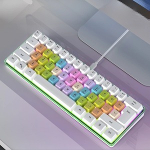 K401 Mini Wireless RGB 61-<strong>Key</strong> Gaming <strong>Keyboard</strong> USB 3.0 Interface 60% Membrane <strong>Computer</strong> <strong>Keyboards</strong> for Desktop <strong>Use</strong> - Product Image 1