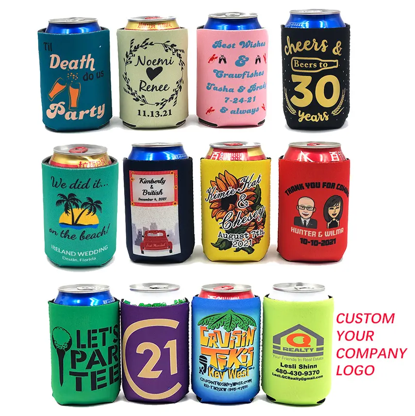 RTS Günstiger Preis Dosen kühler Neopren Benutzer definiertes Logo Dosen kühler halter 12OZ Stubby Holder Sublimation Coozies