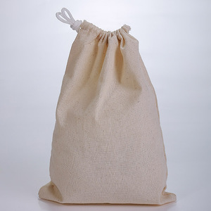 Customized <strong>Plain</strong> Cotton <strong>Drawstring</strong> <strong>Pouch</strong> for Shopping Dust Bag with Dot Pattern and Logo Printed Packaging - Product Image 4