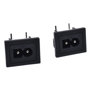 AC C8 Power <strong>Socket</strong> 2.5A 250V 2 Pins Female C7 Power Outlet Snap in <strong>2.0mm</strong> Big Pins for PDU Female Connector - Product Image 2