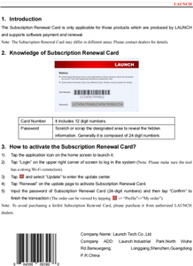 Full System Full Vehicle <strong>Software</strong> <strong>Update</strong> Renewal Pin Card Launch X431 Scanner 2 Years Renewal - Product Image 5