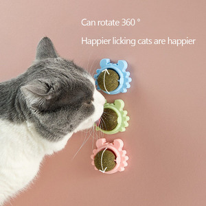 Juguete interactivo ecológico de plástico Catnip Snack Lollipop Wall Ball Cat con menta para gatos - Product Image 2