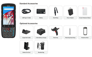 Android 12 GMS pasó el colector de datos IP67 resistente de mano 2D lector de código QR escáner de código de barras Industrial Bluetooth NFC GPS OTG PDA - Product Image 6