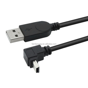 <strong>Mini</strong> <strong>USB</strong> Cable up <strong>Down</strong> Left Right <strong>Angled</strong> 90 Degree <strong>USB</strong> 2.0 Male to <strong>Mini</strong> <strong>USB</strong> 5pin Male Cable for Camera MP4 Tablet 27cm