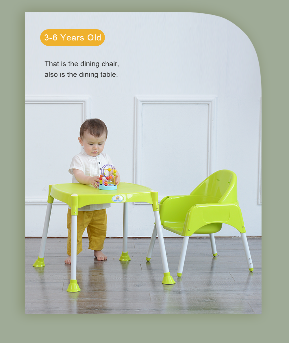 Saftey Plastic Material 2 In 1 Baby High Chair