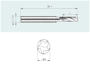 Factory Direct British Coating Alloy PCB Milling <strong>Cutter</strong> CB-Type with Customizable Blade Length and Diameter for PCB Drilling - Product Image 6