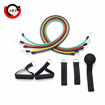 Resistance Bands Set 11 cái tập thể dục tập luyện ban nhạc với 5 tập thể dục ống 2 bọt xử lý sức mạnh đào tạo Ống thiết bị