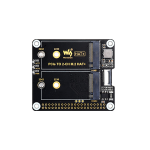 Compatibile con unità a stato solido taglia 2230/2242 NVMe, cappello Raspberry Pi 5 M.2, adattatore da PCIe a 2-ch M.2 per Raspberry Pi 5