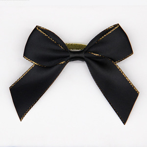 <strong>Customized</strong> 2.2cm Glitter Wired Ribbon with <strong>Bow</strong> <strong>Elastic</strong> Stretch <strong>Loop</strong> 100% Polyester Material - Product Image 2