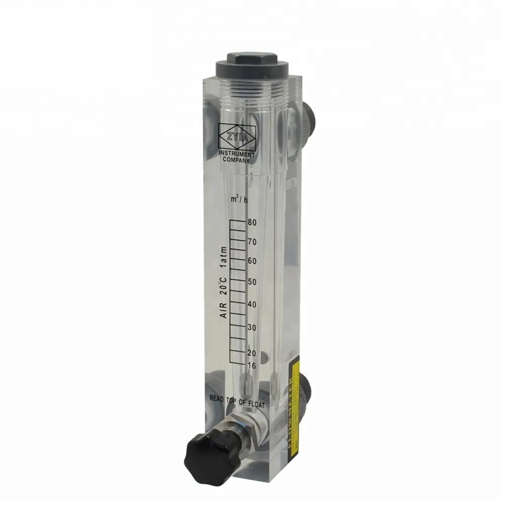 Assurance qualité LZM-20T Haute performance acrylique tube débitmètre monté sur panneau rotamètre pour liquide