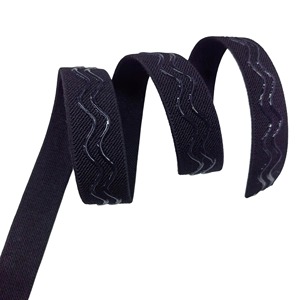 Cinta elástica de silicona de ancho personalizado, pretina elástica antideslizante, banda elástica ondulada antideslizante de nailon para prendas de vestir - Product Image 4