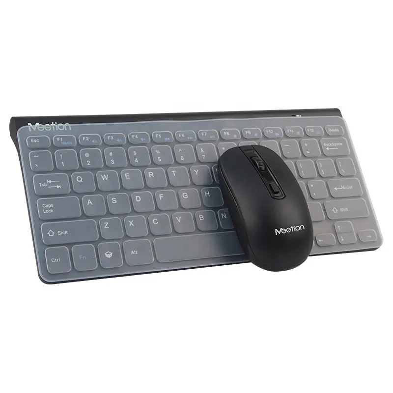 Mini4000 Kombo keyboard dan mouse nirkabel, papan ketik dan mouse nirkabel kecil 2.4G driver cerdas Usb Mini