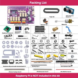 Adeept RaspTank Kit auto Robot intelligente in metallo per scheda Raspberry Pi 5/4B/3B/3B non inclusa - Product Image 2