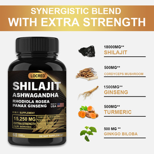 Himalayan shilajit แคปซูลเพิ่มพลังและภูมิคุ้มกันสนับสนุนผู้ชายและ Wome6 0แคปซูล - Product Image 2