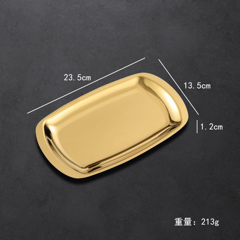 Korean style tray (large, glossy gold)