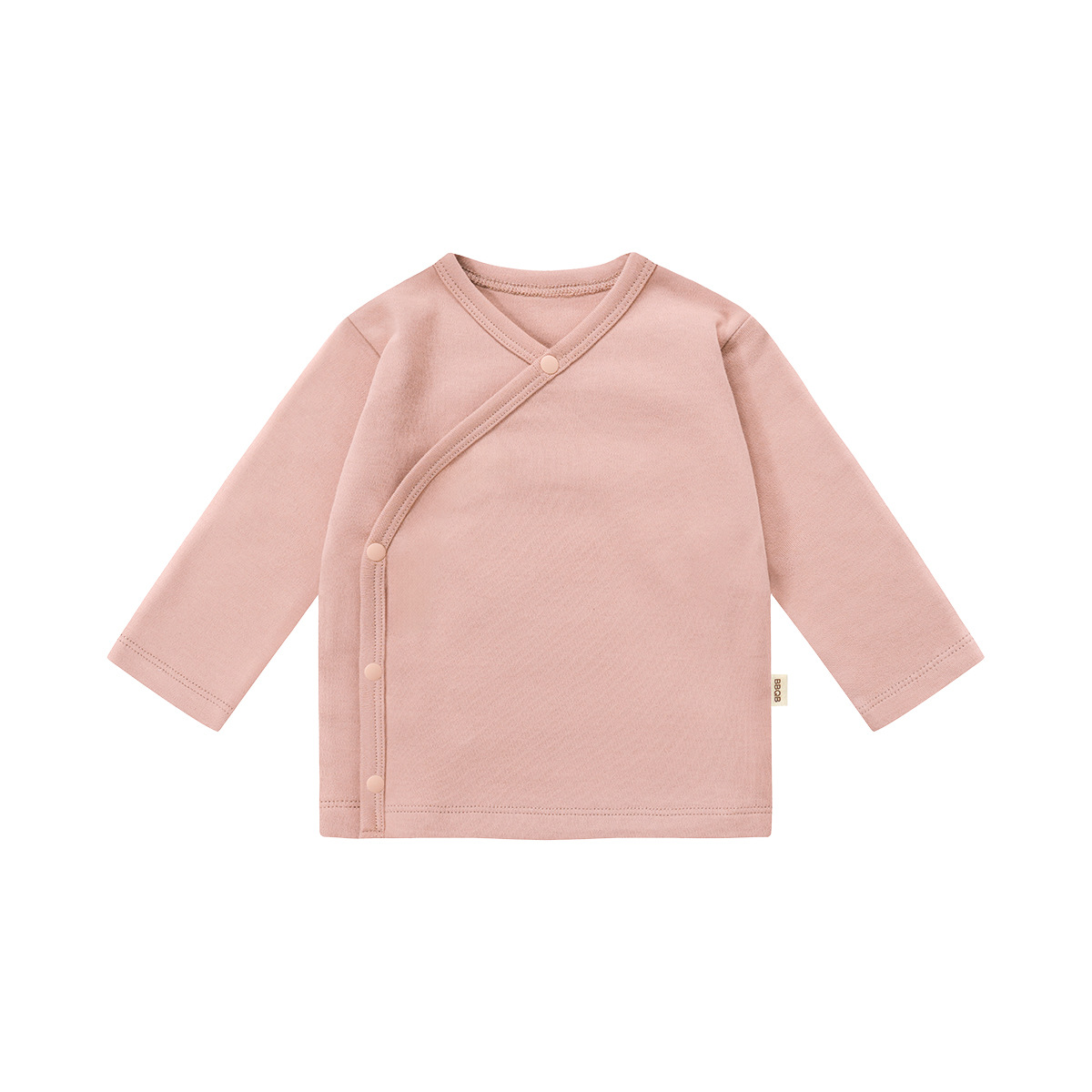 Top con bottoni rosa chiaro