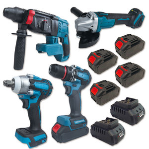 Großhandel Multifunktion sset 4 Hardware-Werkzeug Elektro werkzeuge Bohren Akku-Akku-Bohrer Combo Batterie-Werkzeugs atz - Product Image 2