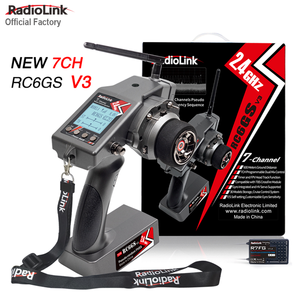 Radiolink RC6GS V3 7 Channels Pistol Transmitter and <strong>Receiver</strong> R7FG 2.4Ghz Radio Controller for Remote Control <strong>RC</strong> Car/Bait Boat
