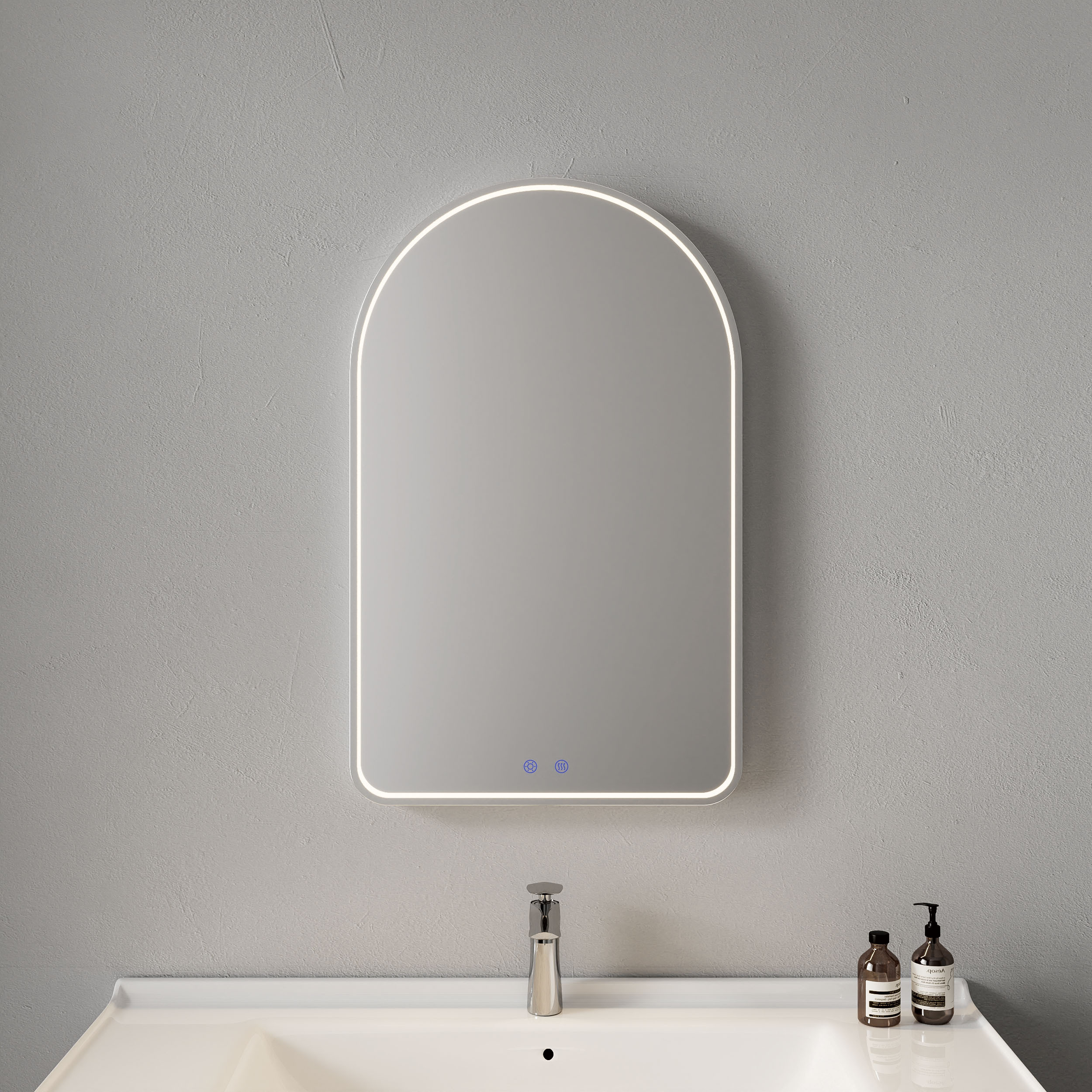 Miroir de salle de bain LED arqué DP391