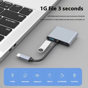 4合1 4k双显示器高清电视视频Type-C集线器扩展坞USB C到双4k高清电视MST适配器，带2个高清电视USB 3.0和PD - Product Image 3