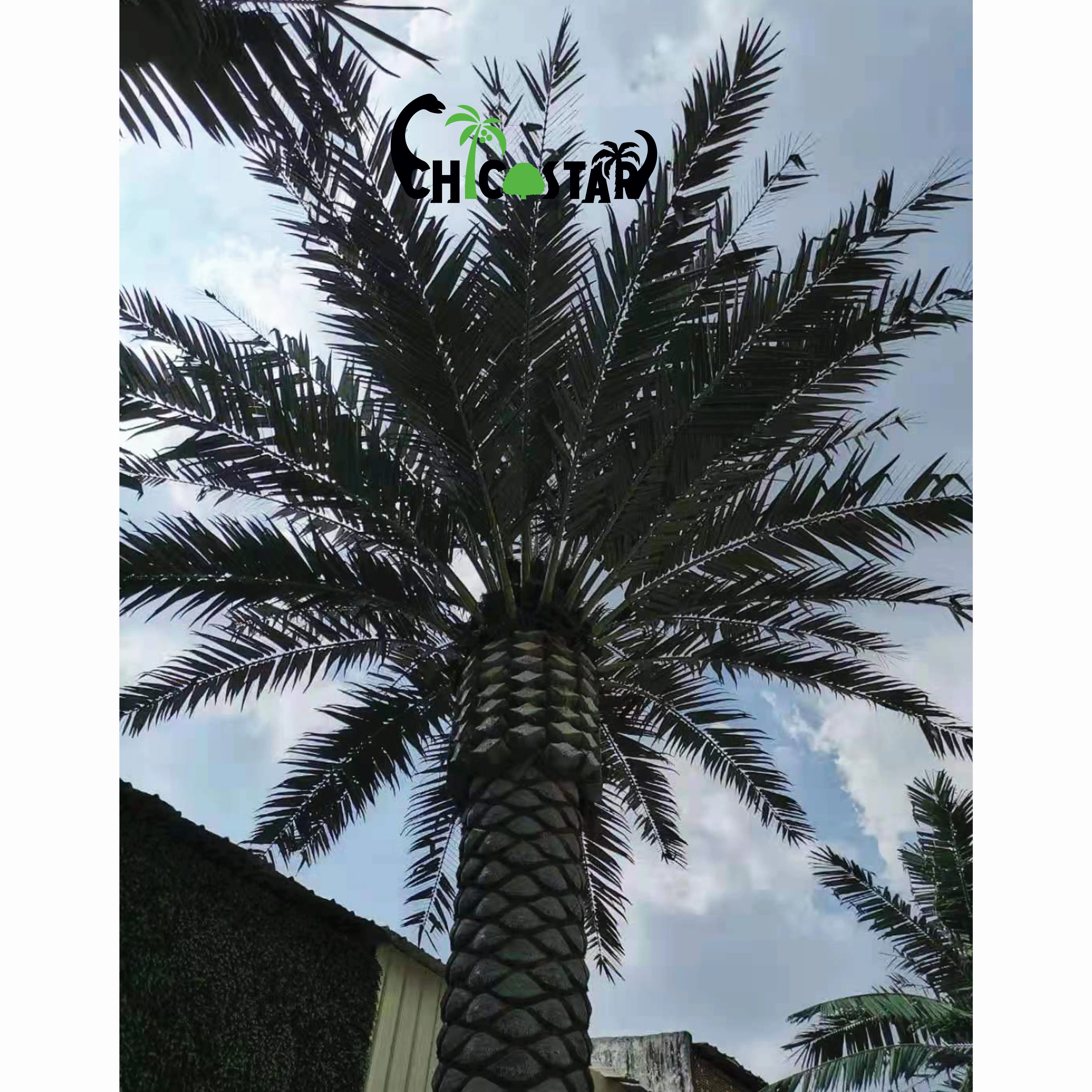 Kapalı dekoratif büyük yapay hurma ağacı ağaçları yaprakları/açık hava bahçe dekorasyonu büyük yapay palmiye ağacı