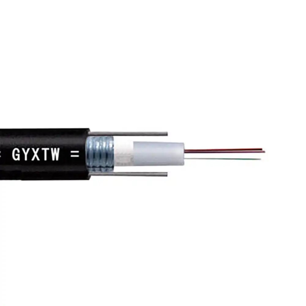 Chinese Manufacturer GYXTW 12 core fiber optic cable price per meter