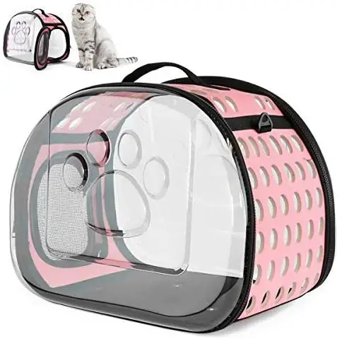 Foldable Pet Dog Cat Carrier Cage Collapsible Travel Kennel - Portable Pet Carrier Outdoor Shoulder Bag for Puppy Small Medium