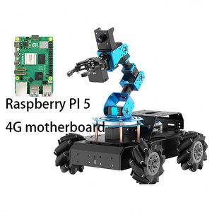 Robot Raspberry Pi 5 con ruedas Mecanum Kit de visión ROS Python preconfigurado para uso industrial y educativo
