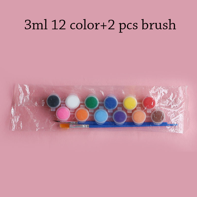 3ml 12 color+2pcs brush