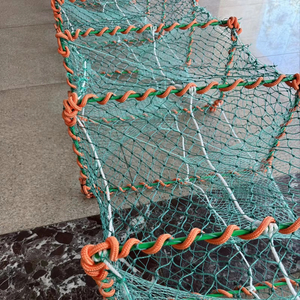 Lunga pieghevole Multi funzionale pesca gamberetti rete trappola di gamberi grandi gabbie per pesci con telaio 32*55CM