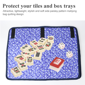 166 cao cấp màu trắng gạch <span class=keywords><strong>mahjong</strong></span> trò chơi thiết lập với kim loại cầm tay xúc xắc 4 tất cả-trong-một Kệ đẩy tất cả-in-one mah-jong Trò chơi bộ - Product Image 5