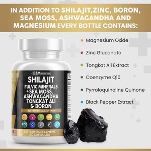 Sehistar <span class=keywords><strong>8</strong></span> in 1純粋なヒマラヤShilajitカプセルサプリメント天然ShilajitカプセルAshwagandha Shilajit