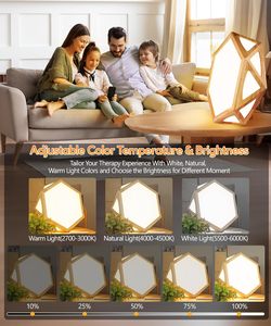 最新设计木框光疗灯3 CC悲伤光太阳能灯，带定时器记忆功能licht therapie lampe - Product Image 4