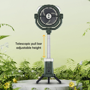 Banco de energía de doble rociador Australian Outback Camps excepcional con función temporizada Luz de ventilador para acampar que incorpora una fuente de batería - Product Image 1