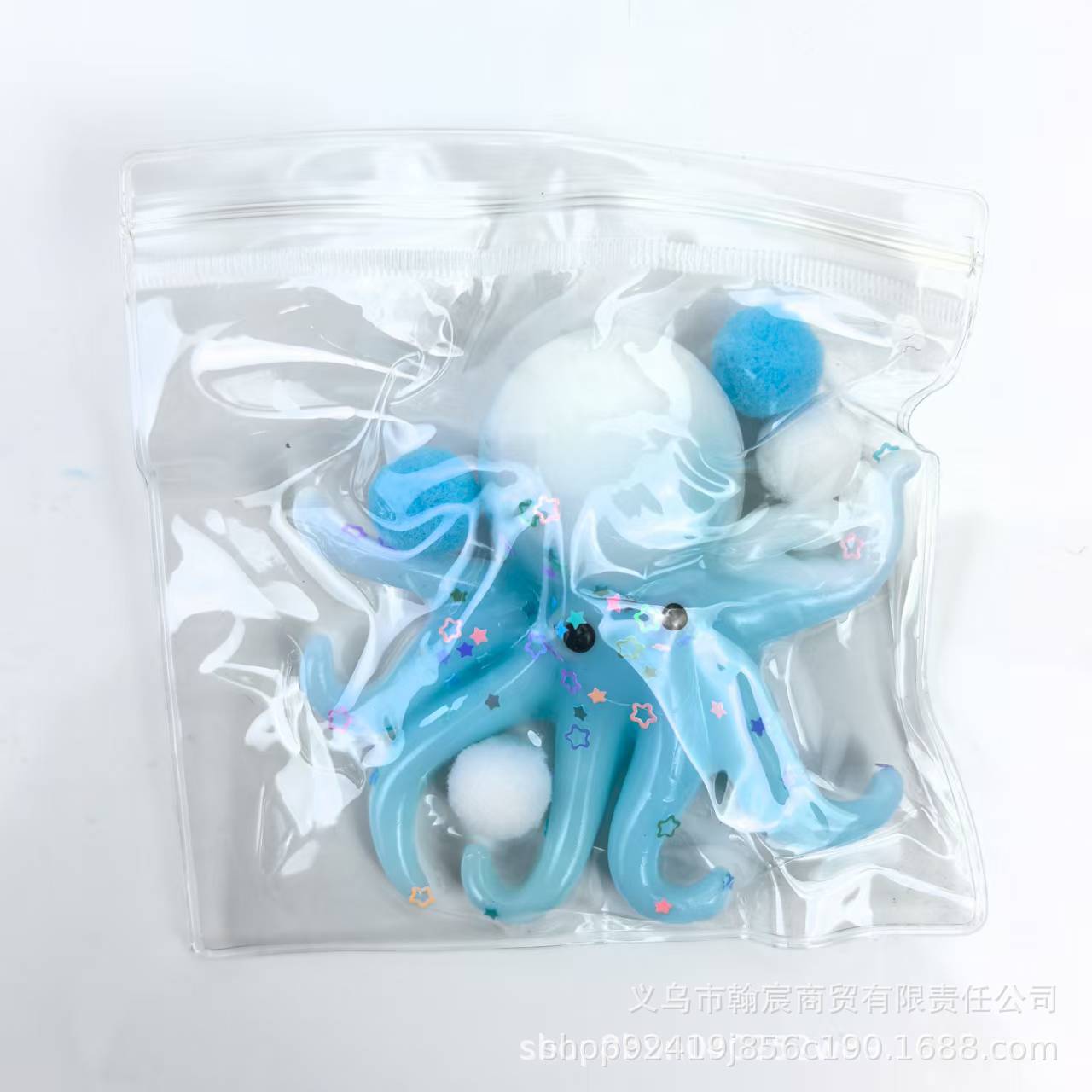 Octopus-blue white
