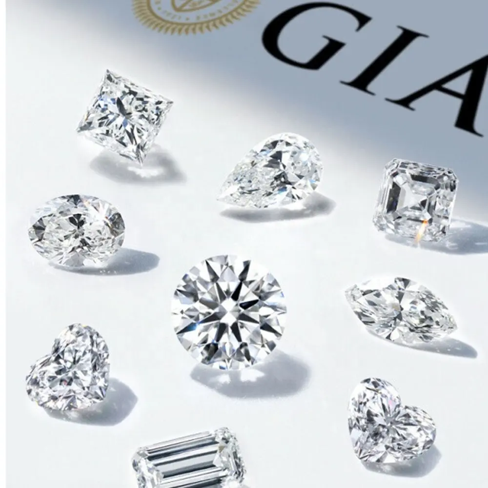Igi Gia Certificado D E F Color 0.5ct 1ct 2ct 4ct Diamante de laboratorio suelto Cvd Lab Diamantes cultivados Diamante suelto cultivado en laboratorio