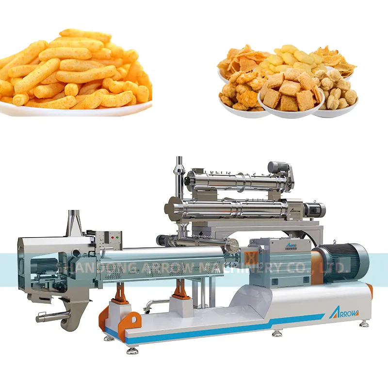 Machine de fabrication de palettes frites au maïs soufflé Maïs Boule de fromage Snack Étendre la ligne de production alimentaire