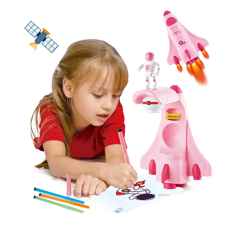 EPT Educational Space Aircraft Toys plastica bambini disegno proiettore pittura giocattolo