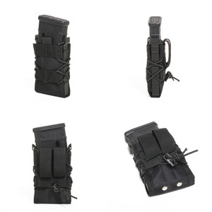 Tactical Molle 5.56mmマガジンポーチハンティングベストシングルスタックM4 M14 M16 G36対応ホルダークイックリリースクリップ付き - Product Image 5