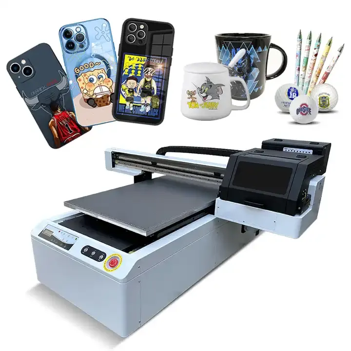6090 UV DTF impressora conjunto completo AB filme etiqueta máquina impressão adesivo para telefone garrafa de vidro metal 6090 UV Impressora Plana