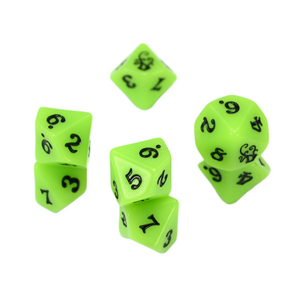 7-Pcs toplu toptan Set şeffaf yumuşak kenar kırmızı ve mavi D & D zar özel reçine yumuşak kenar tasarımı - Product Image 2