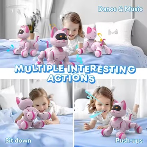 Interaktives Smart Robot Katzen spielzeug für Kinder Programmier bare Fernbedienung mit Touch Sensing LED Eyes Musikalische Funktionen - Product Image 5
