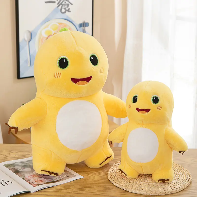 Giocattoli animali all'ingrosso carino dinosauro giallo peluche peluche per bambini regali ragazzo giocattolo