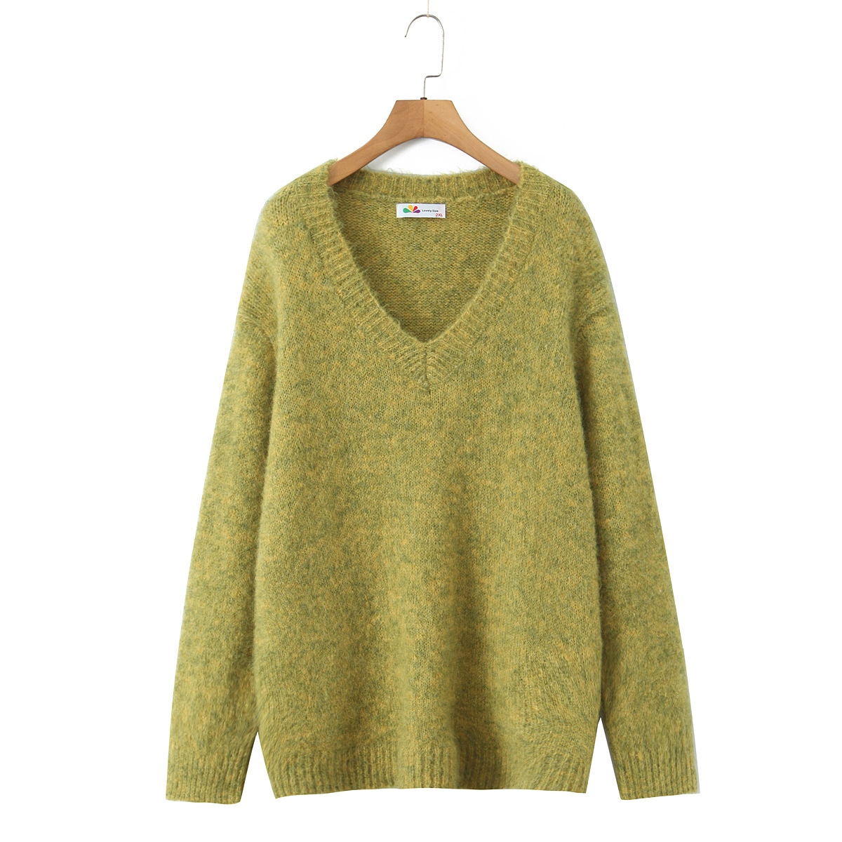 Top tricoté vert poire d'hiver